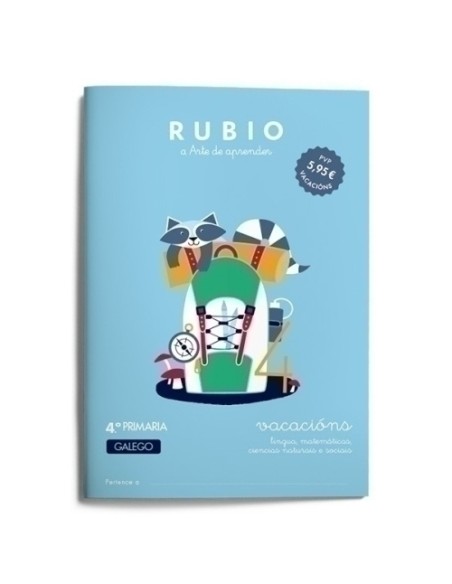 CUADERNO RUBIO GAL.VACACIONS 4º PRIM. - Pack de 5 unidades